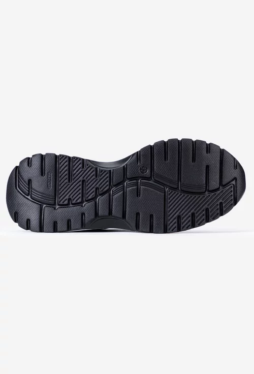 Pantofi NUR negri din piele texturata cu siret