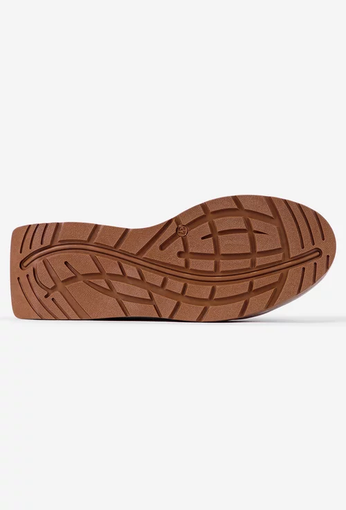 Pantofi NUR taupe din piele cu imprimeu snake