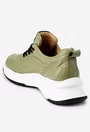 Pantofi NUR verzi din piele naturala cu model