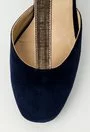 Pantofi office bleumarin din piele naturala intoarsa Reya