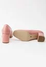 Pantofi office roz trandafiriu din piele naturala Rox