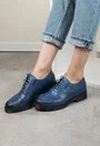Pantofi Oxford albastri din piele naturala Corint