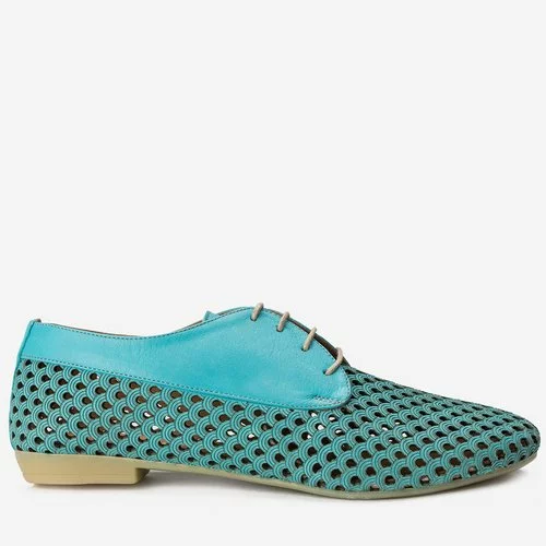 Pantofi Oxford bleu din piele naturala Prudence