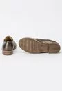 Pantofi Oxford bronz metalizat din piele naturala Lara