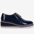 Pantofi Oxford din piele naturala bleumarin Carisma