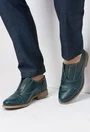 Pantofi Oxford din piele naturala, nuanta verde inchis Olivia
