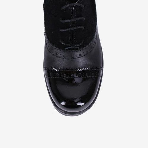 Pantofi Oxford negri din piele naturala Teri