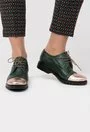 Pantofi Oxford verzi din piele naturala Alesha