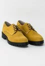 Pantofi Oxford galben mustar din piele naturala intoarsa Marga