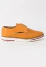 Pantofi Oxford portocalii din piele naturala Gretta