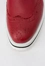 Pantofi Oxford rosu inchis din piele naturala Naldo