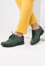 Pantofi Oxford verde inchis din piele naturala Paula