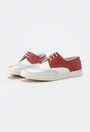 Pantofi rosii cu model alb si argintiu din piele naturala Rojo