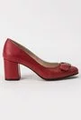 Pantofi rosii din piele naturala Adele