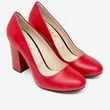 Pantofi rosii din piele naturala Karita