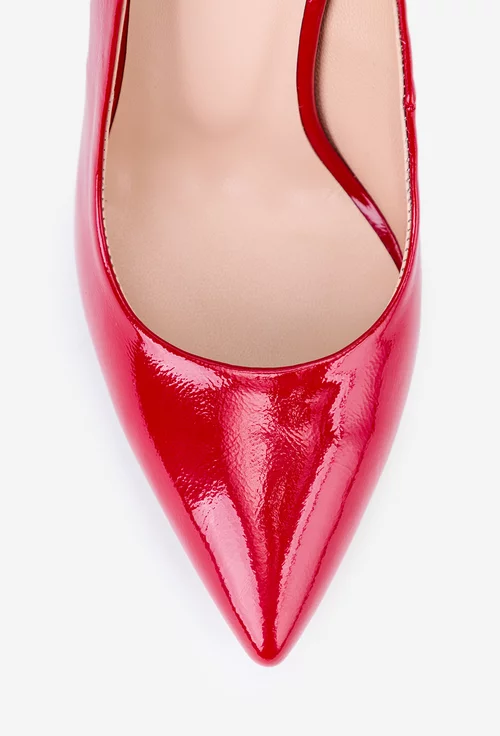 Pantofi rosii NUR din piele lacuita cu toc subtire