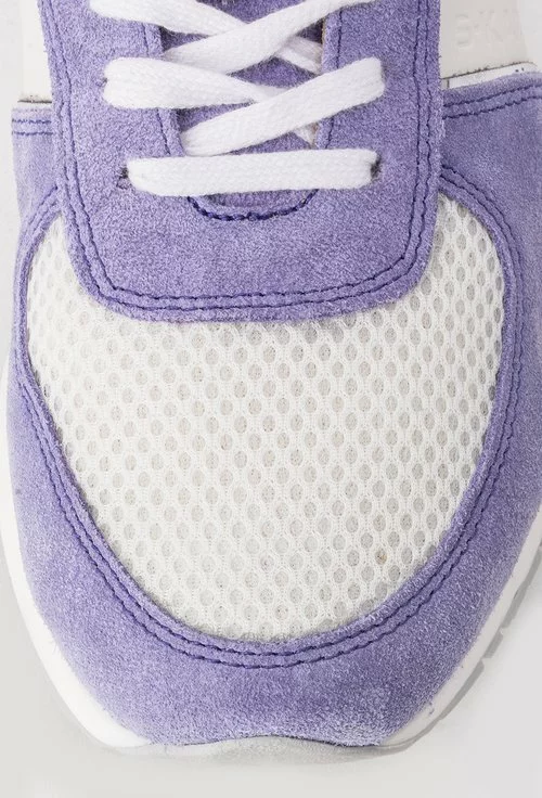 Pantofi sport S-Karp alb cu mov din piele naturala Ariana