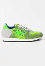 Pantofi sport gri cu verde Green