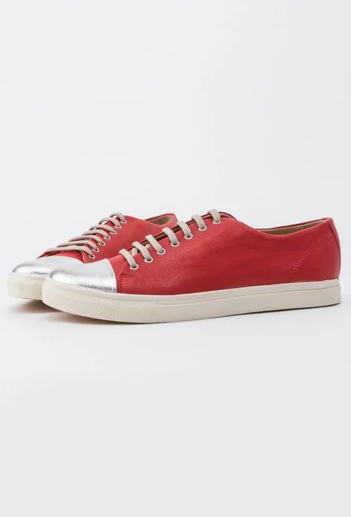 Pantofi sport rosii din piele naturala Victoria