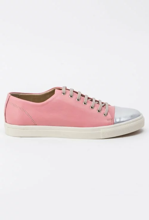 Pantofi sport roz din piele naturala Spring