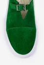 Pantofi verzi din piele intoarsa