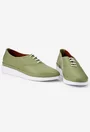 Pantofi verzi din piele naturala