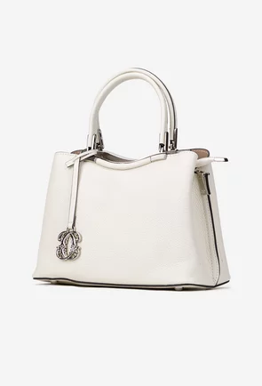 Poseta dama bej deschis din piele texturata