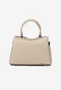 Poseta dama bej din piele texturata