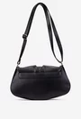 Poseta dama din piele texturata neagra