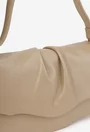 Poseta dama din piele texturata taupe