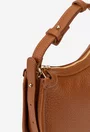 Poseta dama maro din piele cu bareta reglabila