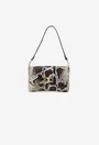 Poseta dama maro din piele texturata animal print