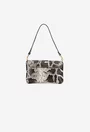 Poseta dama maro din piele texturata animal print