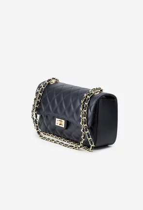Poseta dama navy din piele naturala Missy
