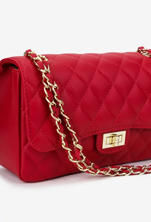 Poseta dama rosie din piele naturala Missy