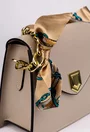 Poseta dama roz pudra din piele naturala cu ornament
