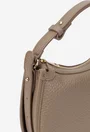 Poseta dama taupe din piele cu bareta reglabila