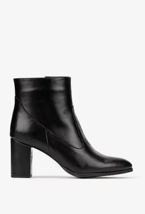 Botine dama negre din piele naturala 36
