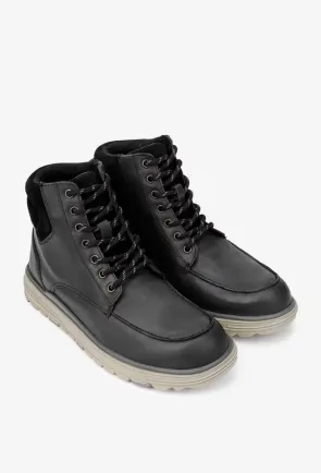 Ghete barbati confectionate din piele neagra