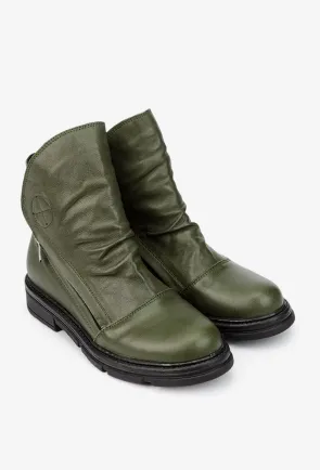 Ghete dama kaki din piele naturala