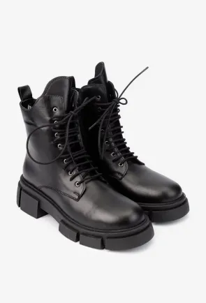 Ghete dama NUR din piele naturala neagra