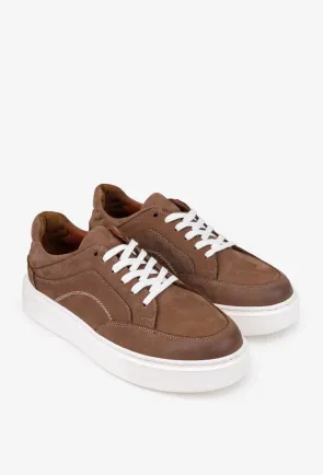 Pantofi barbati confectionati din piele taupe