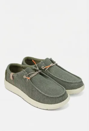 Pantofi barbati din material textil kaki