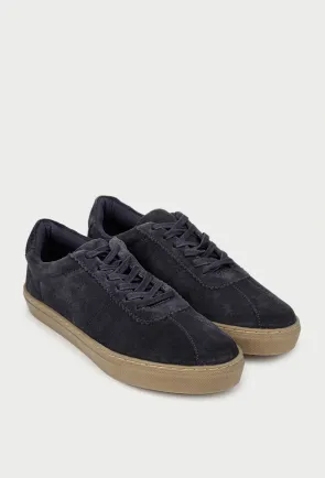 Pantofi barbati din piele intoarsa bleumarin