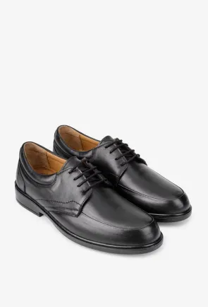 Pantofi barbati din piele naturala neagra