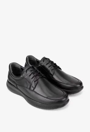 Pantofi barbati din piele naturala neagra