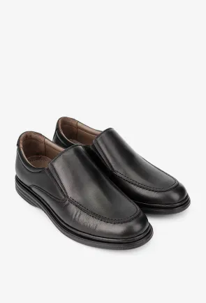 Pantofi barbati NUR confectionati din piele naturala neagra