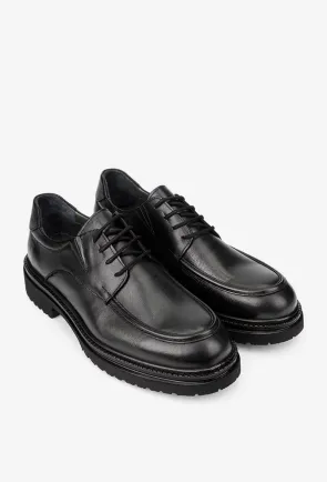 Pantofi barbati NUR din piele naturala neagra