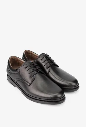 Pantofi barbati NUR din piele naturala neagra