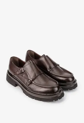 Pantofi barbati NUR din piele texturata maro